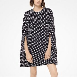 Michael Kors Collection Black and White Long Sleeve Dress